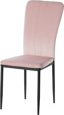 #ad Pink Modern and Contemporary Tufted Velvet Upholstered Accent Dining Chair $52.31