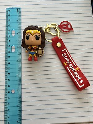 #ad Marvel Wonder Woman Silicone And Metal Key Chain New Fast Shipping $8.00