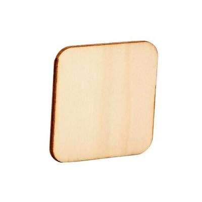 #ad 60 Pack 2x2 Wood Squares for Crafts 2.5mm Unfinished Wood Cutouts with $16.48