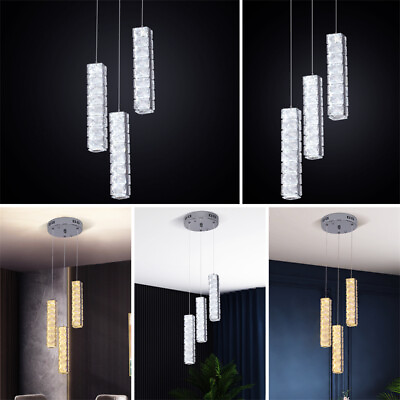 #ad Crystal Pendant Light Dimmable Chandelier LED Ceiling Light Bedroom Living Room $106.99