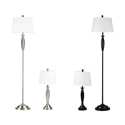 #ad #ad Modern Table Floor Lamp Set of 3 for Living Room 3 Piece Lamp Set $97.99