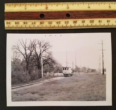#ad Vintage Photo Railroad Train WORKING WORK CAR with Men on WISCONSIN RUNT JUMPER $2.76