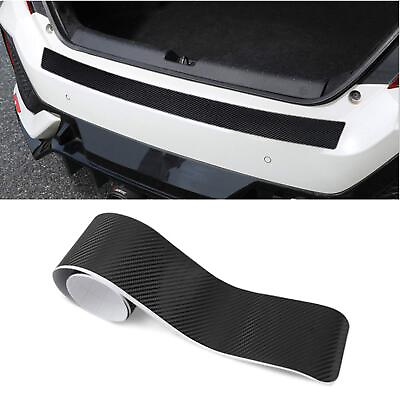 #ad Black Sticker Rear Bumper Guard Sill Plate Trunk Protector Trim For Honda Civic $11.17