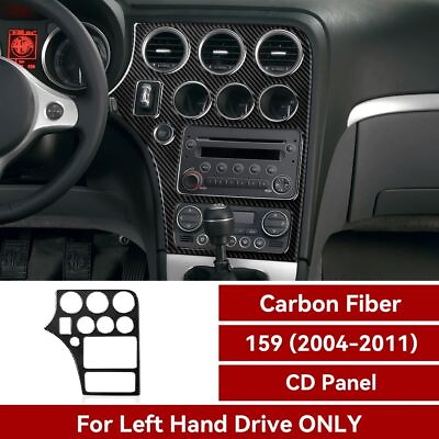 #ad Car CD Panel Sticker Carbon Fiber Trim For Alfa Romeo 159 Brera Spider 2004 2011 $132.99