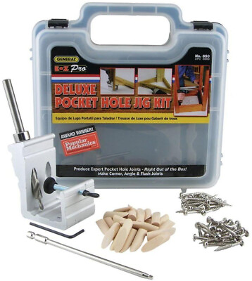 #ad Pro Pocket Hole Jig Kit Tool System Woodworking Screw Drill 850 EZ Heavy Duty US $36.85