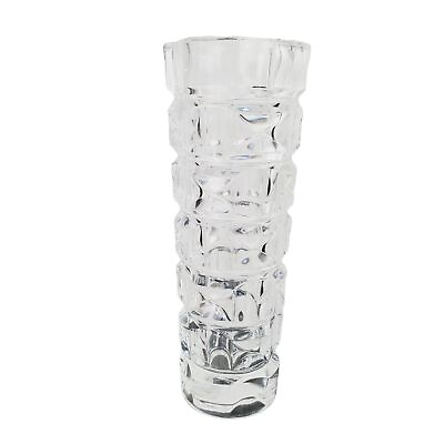 #ad SKLO UNION Recess OPTIC Glass Vase Rudolf Jurnikl Mid Century Modern Retro MCM $100.95