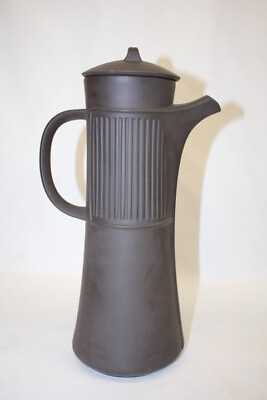 #ad Vintage Mid Century Dansk Design 13quot; FLAMESTONE BLACK Coffee Pot amp; Lid c.1958 $99.00