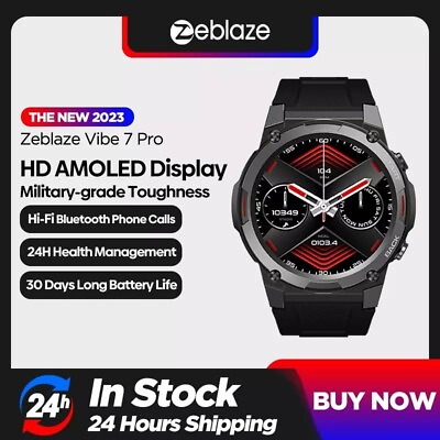 #ad Zeblaze Vibe 7 PRO Hi Fi Bluetooth Call 1.43quot; Amoled 3ATM Rugged Smartwatch $49.90