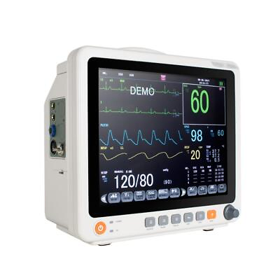 #ad 12.1 Touch Portable Patient Monitor for Signs ECG NIBP SPO2 Temp PR $515.04