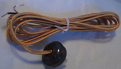 #ad #ad 10 foot GOLD RAYON LAMP CORD SET with Antique Style Acorn Plug #CS862 $35.70