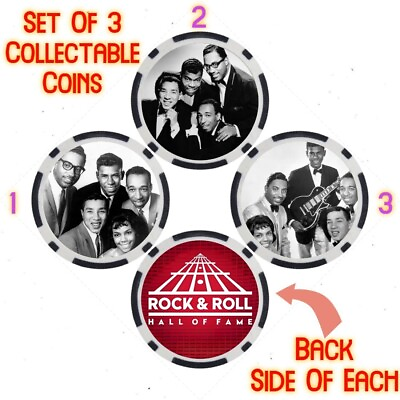 #ad MIRACLES ROCK amp; ROLL HALL OF FAME COLLECTABLE COIN SET SET OF 3 $24.89