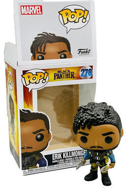 #ad Funko Pop Marvel Black Panther #278 Erik Killmonger • Protector • Free Shipping $17.99