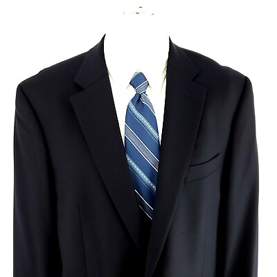 #ad Lauren Ralph Lauren Wool 2 Button Blazer 40R Or Slim Fit 42R Blue $31.43