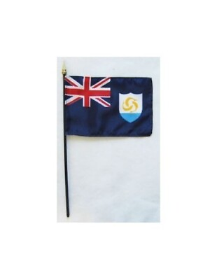 #ad Anguilla 4quot; x 6quot; Mounted Flags $3.50