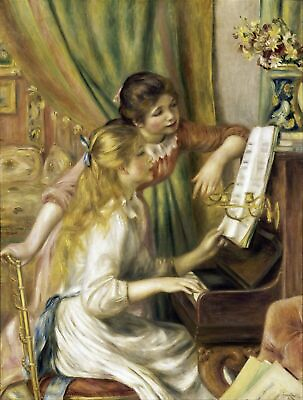 #ad Girls at the Piano by Pierre Auguste Renoir art painting print $7.99