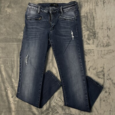 #ad KanCan Estilo Teens Size 11 29 29X29 Blue Denim Mid Rise Jeans Pocket Zippers $12.14
