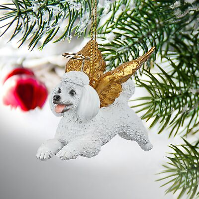 #ad ANGEL WHITE POODLE ORNAMENT $46.90