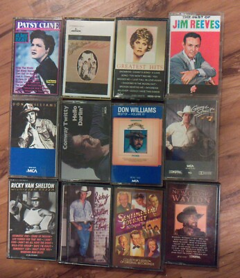 #ad Old School Country Cassette Tape Lot Mixed Of Conway George Straight Etc Mix 12 $30.00