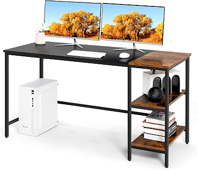 #ad Multifunctional Computer Desk Industrial Study Writing Desk W Removable Storage $145.98