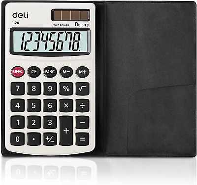 #ad Calculator Deli Standard Function Basic Calculators Metal Panel $14.99