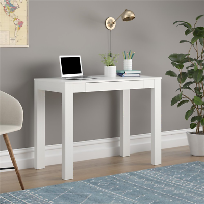 #ad Laptop Home Office Study Table Desk with Drawer in White Laminated MDF $50.00