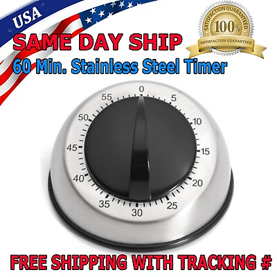 #ad Long Ring Bell Alarm Loud 60 Minute Kitchen Cooking Wind Up Timer Mechanical US $9.95