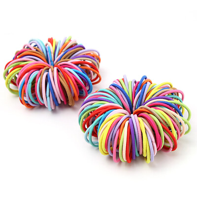 #ad 10pcs Elastic Small Hairband Girls Kids Cute Rubber Band Rope Ponytail Holder* $0.99