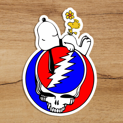 #ad Grateful Dead Snoopy Peanuts Woodstock Steal Face 4.5 inch Jerry Garcia Deadhead $5.59