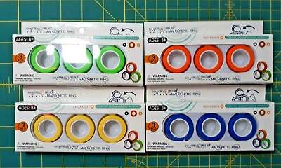 #ad Stress Relief Magnetic Rings 12 Rings In All Still Sealed 4 packs $9.99