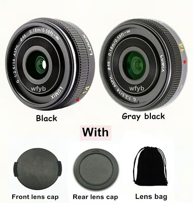 #ad Panasonic Lumix G 14mm f 2.5 Black Lens H H014 for Panasonic M4 3 Mount Camera $109.99