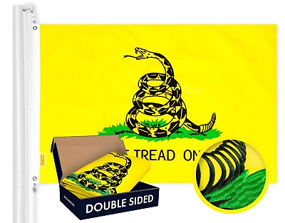 #ad 3x5 Gadsden Dont Tread On Me Double Sided 3Ply Embroidered Flag 3#x27;x5#x27; Banner $32.29