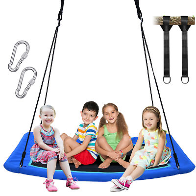 #ad 60quot; Platform Tree Swing Adjustable Hanging Ropes Swing for Kids and Adults 700lb $80.89