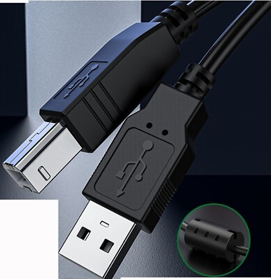 #ad Printer USB 2.0 Cable Cord Transfer PC A to B For HP Brother Canon Epson $3.98