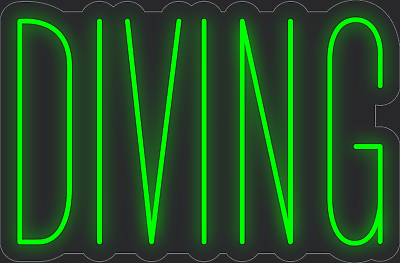 #ad Diving Green 24x16 inches Neon LED Sign Decor Wall Lights Brighten Up Store $359.99