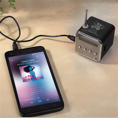 #ad Portable Mini Speaker Music Player FM Radio MicroSD TF USB MP3 multicolor $14.20