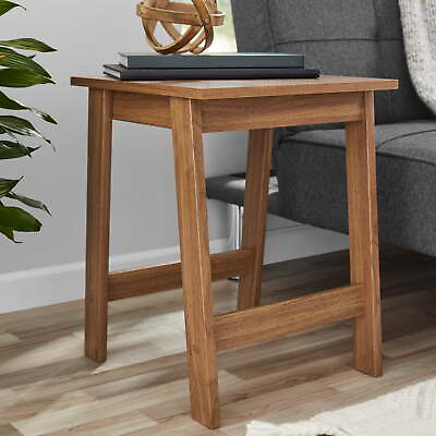 #ad Small Square Wood Side Table Walnut Finish $16.90