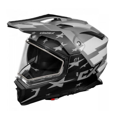#ad Castle X New X Large Liberty Charcoal Electric Dual Sport CX200 Helmet 36 28278 $262.99