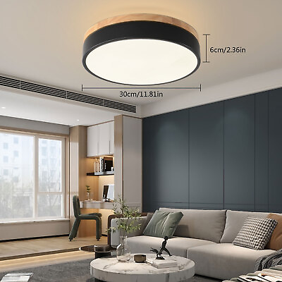 #ad Modern Simple LED Ceiling Light Bedroom Round Chandelier Dimmable Flush Mount US $39.90
