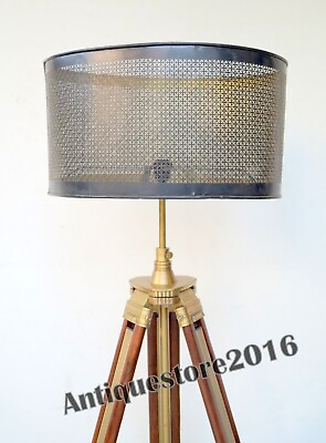 #ad Nautical Floor Lamp Antique Tripod Vintage Look Shade Lamp Without Shade Gift $121.80
