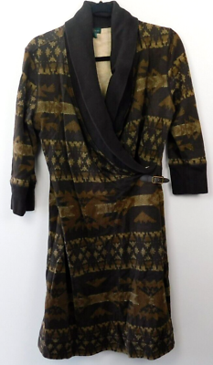 #ad Lauren Ralph Lauren Womens Dress Medium Sweater Long Sleeve Aztec Faux Wrap $29.99