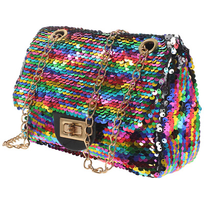 #ad Shining Single Shoulder Bag Fashionable Leisure Colorful Storage Bag for Female $15.95
