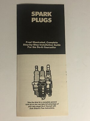 #ad Auto Shack vintage Brochure how to Spark Plugs br2 $4.99