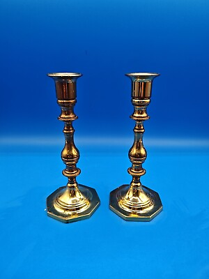 #ad Pair of Vintage Baldwin 7quot; Candle Holders Solid Brass Candlesticks $23.87