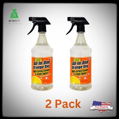 #ad 2 Pack All in 1 Orange Oxy Cleaner Pet Carpet Stain Remover All Purpose $14.26