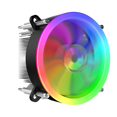 #ad RGB CPU Cooler PC Fan Heatsink with Rainbow for Intel LGA 775 115X 1366 1200 $18.95
