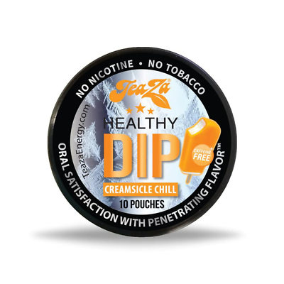 #ad Teaza Healthy Dip Energy Focus Oral Stimulation Smokeless Alternative 10 Pouches $8.99