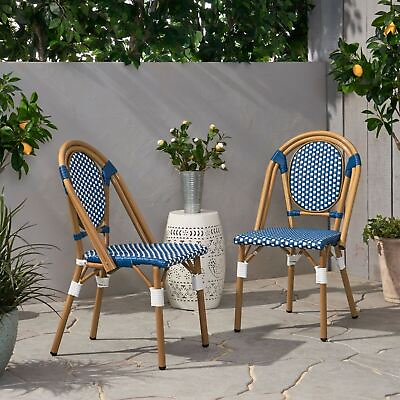 #ad Kazaria Outdoor French Bistro Chairs Set of 2 $217.41