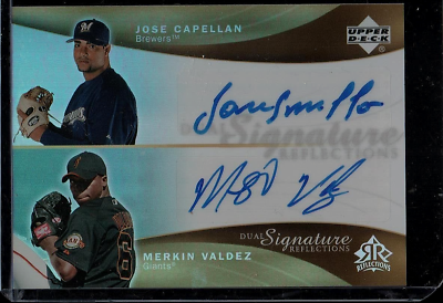 #ad Jose Capellan Merkin Valdez 2005 UD Signature Reflections Dual Autographs Mint $6.75