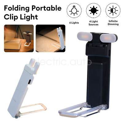 #ad Reading Light Book Light USB Rechargeable Clip On Book LED Reading Light Gift $12.77