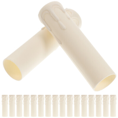#ad Chandelier Lamp Base Sleeve Plastic Candle Light Socket Covers Bulk Pack $12.87